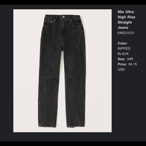 Abercrombie Black Jeans